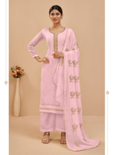 Swell Looking Pink Salwar Suit
